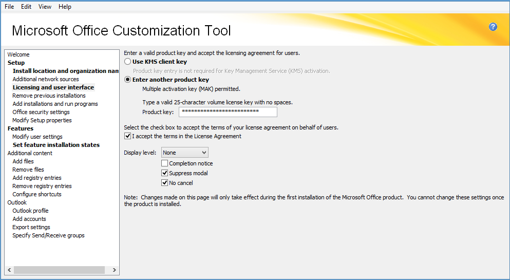 Office Customization Tool Run Programs