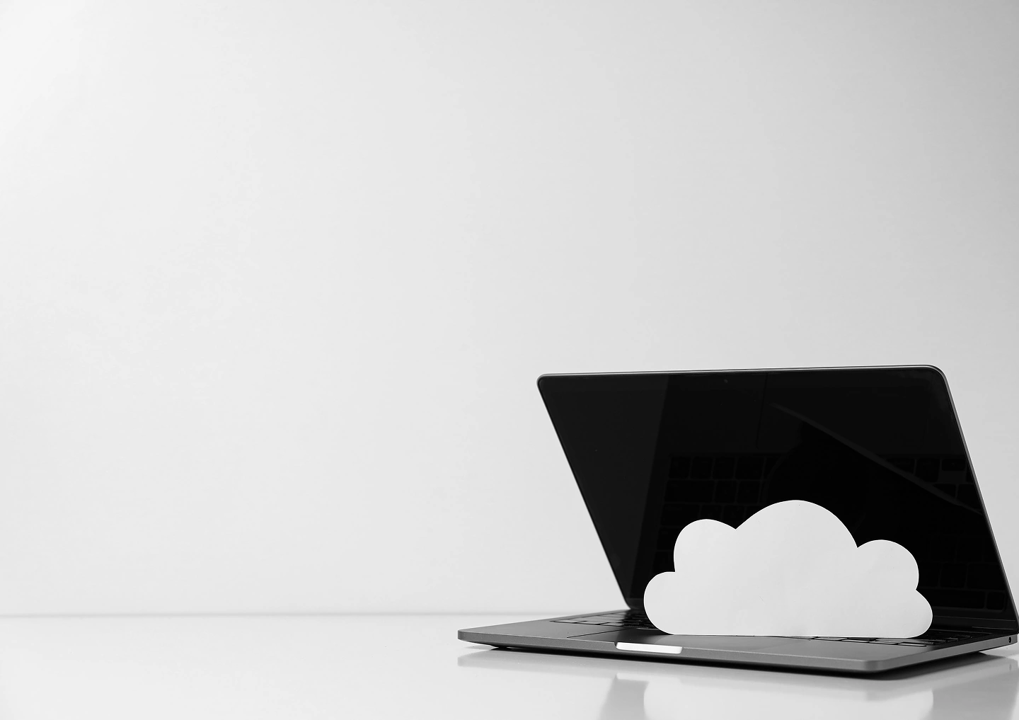 Laptop with cloud