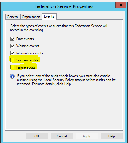 Configure ADFS Event Logging - 2