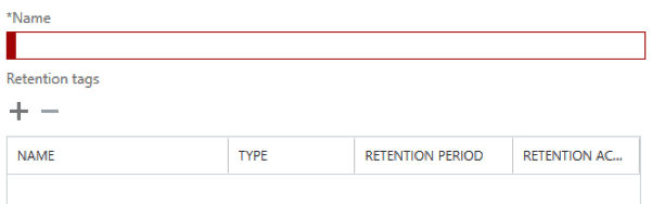 naming retention policy Exchange