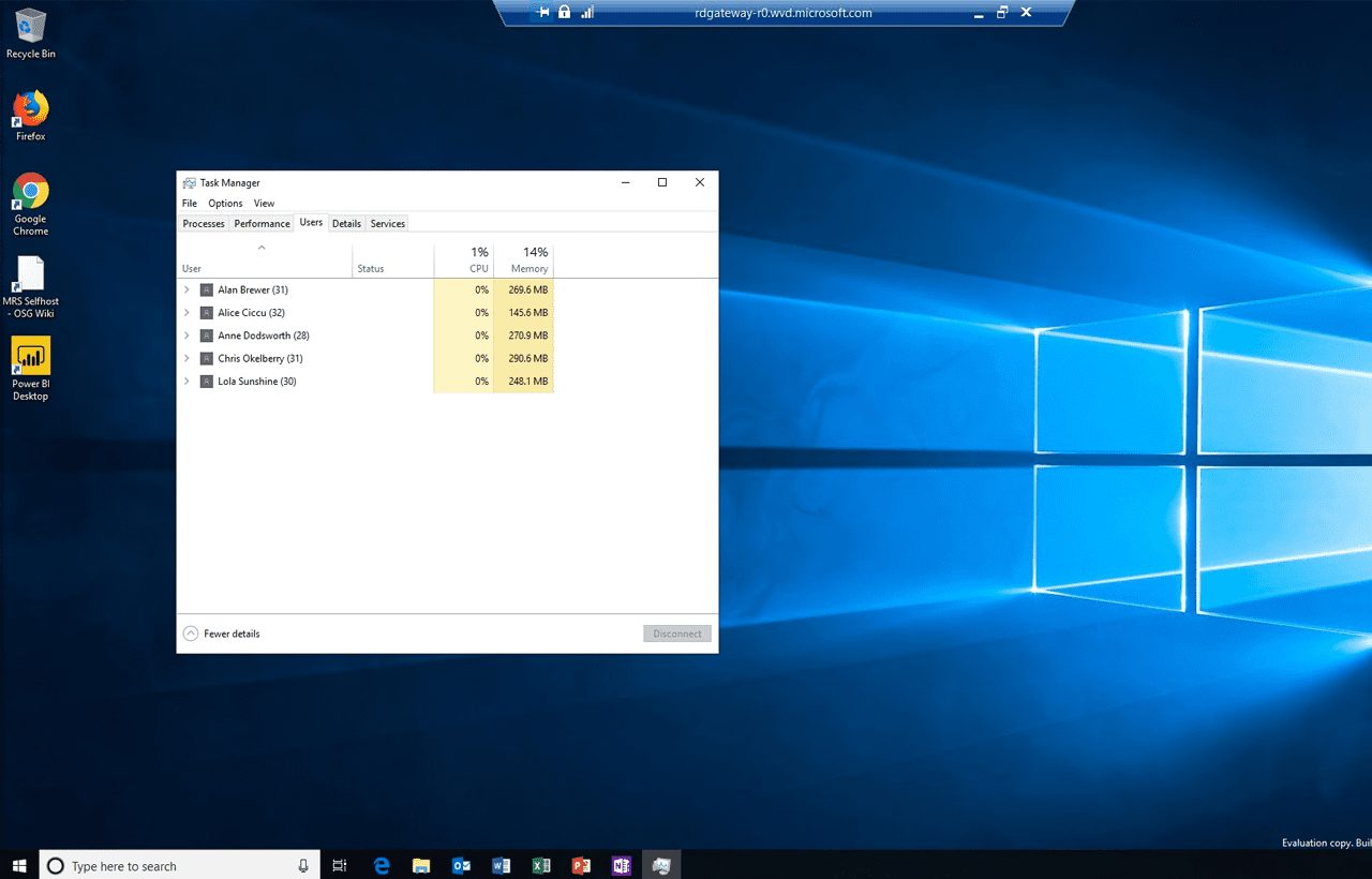 Setting up Windows Virtual Desktop User